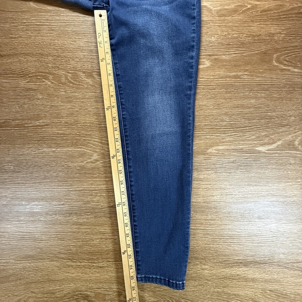 Soft Surroundings Jeans Women's 8 Pull On High Rise Skinny Blue Stretch Denim - Picture 7 of 8